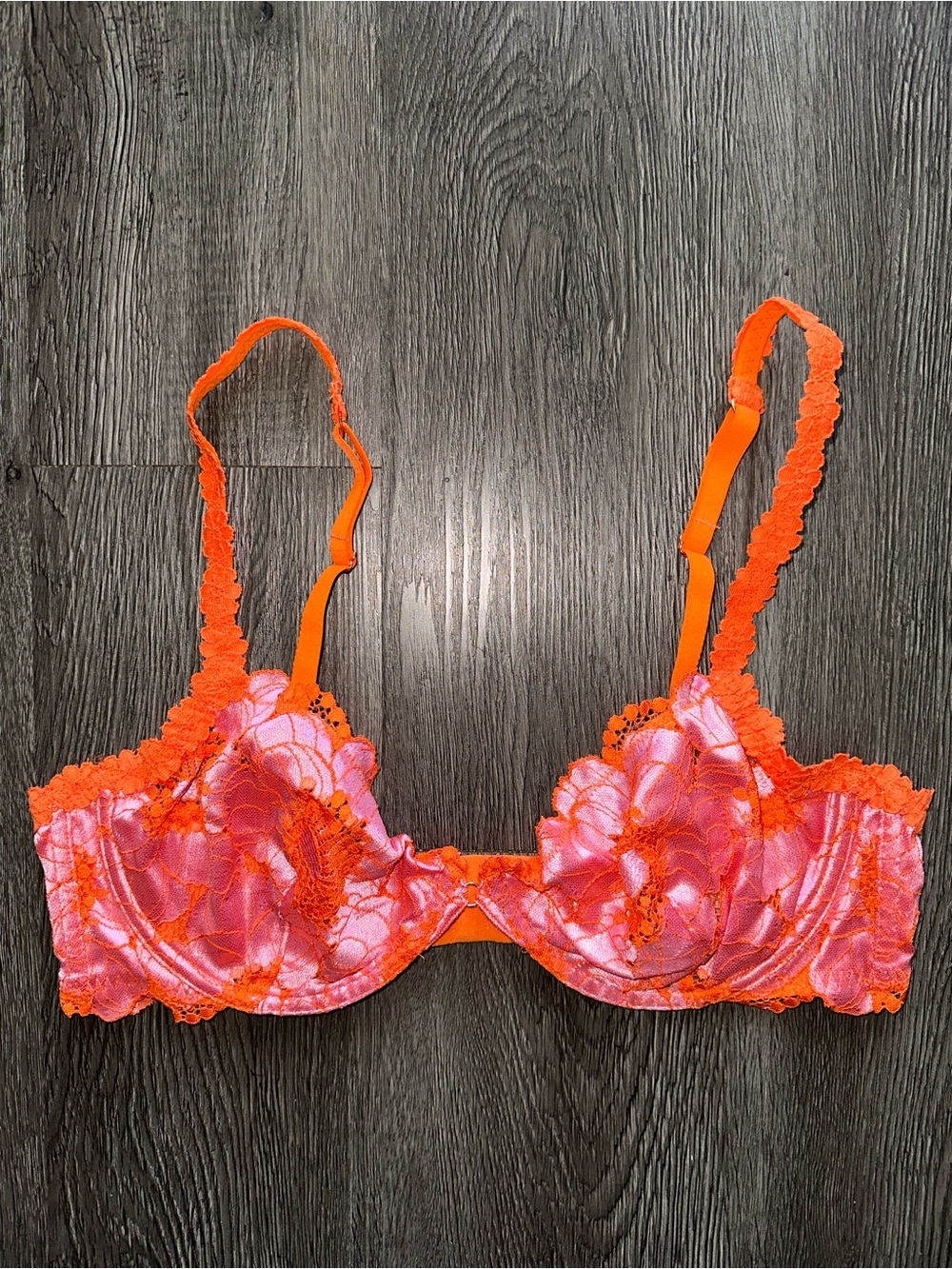 Perfect Poppies Unlined Lace Demi Bra
